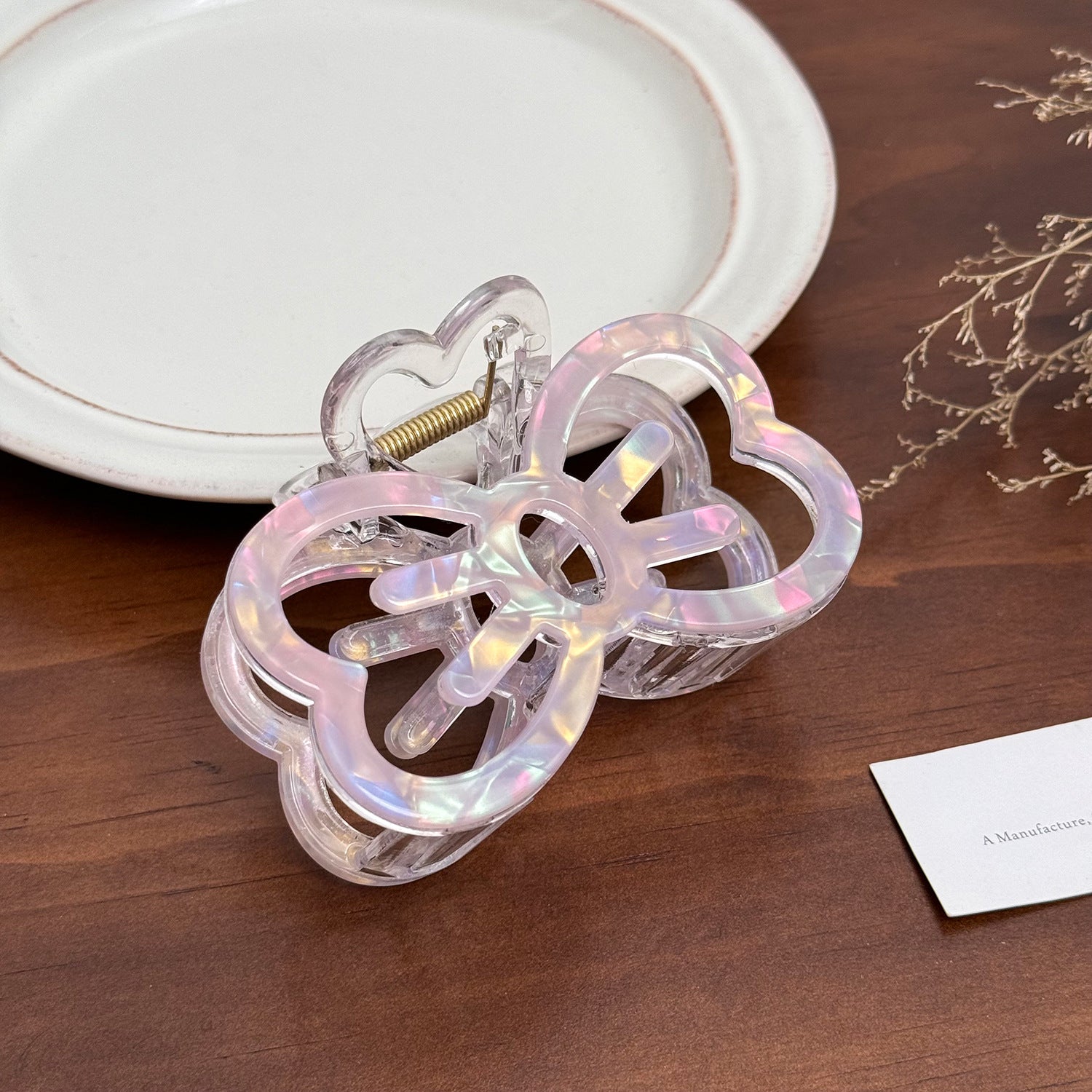 Wholesale Imitation Acetic Acid Cute Hollow Bow Sweet Girl Hairpin